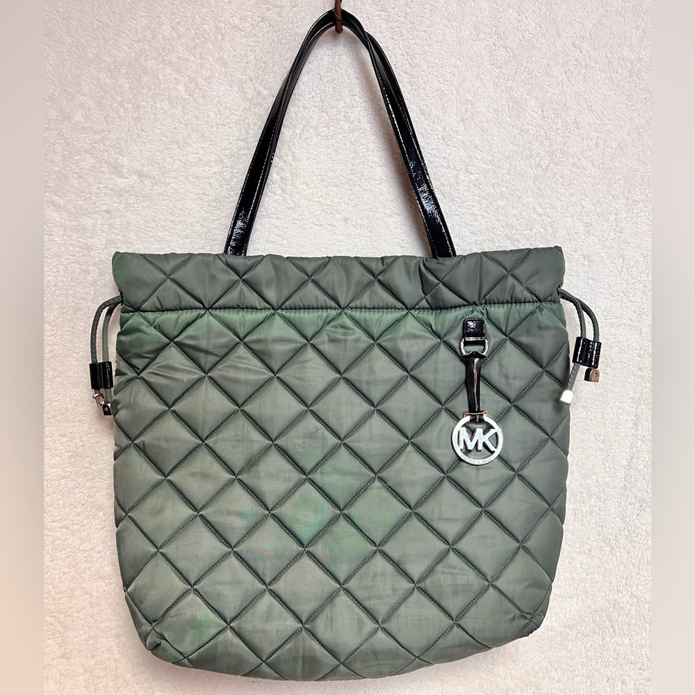 Michael Kors Quilted Olive Tote Bag